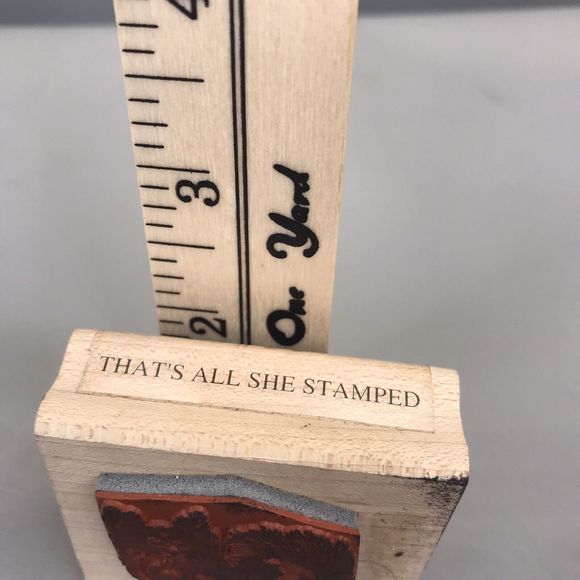 Vintage Thats all She Stamped Papillon Rubber Stamp Wood F756 Ching ‘92 - Picture 5 of 5